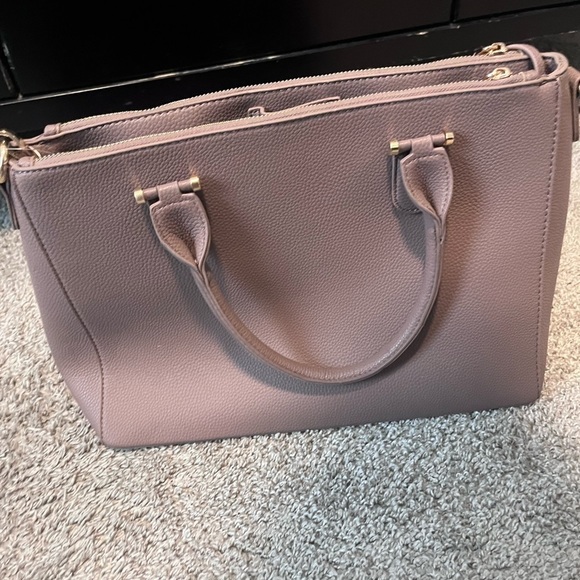 New Women’s Purse Handbag Leather like material Cute Purple Shoulder Strap - Picture 4 of 4